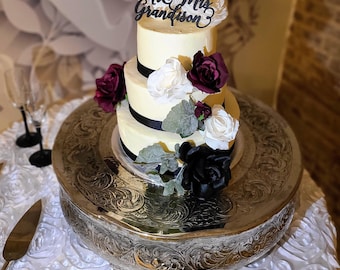Personalized Cake Topper, Custom Wood or Acrylic, Wedding, Birthday
