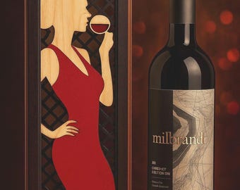 Personalized Wooden Wine Box, Handmade Rustic Gift