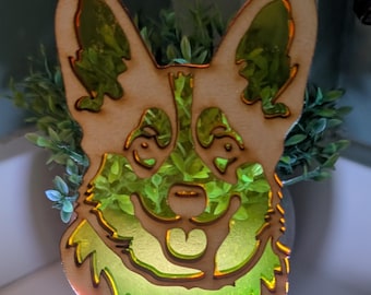 Custom Corgi Night Light – Handmade Dog Lover Gift