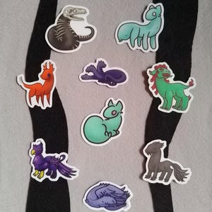 Creature feature stickers set