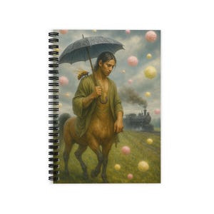 Five Radom Words Ruled Line Spiral Notebook