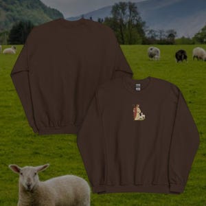 God herde broderad rund hals | Kristen troströja | Mjuk och mysig tröja bild 2