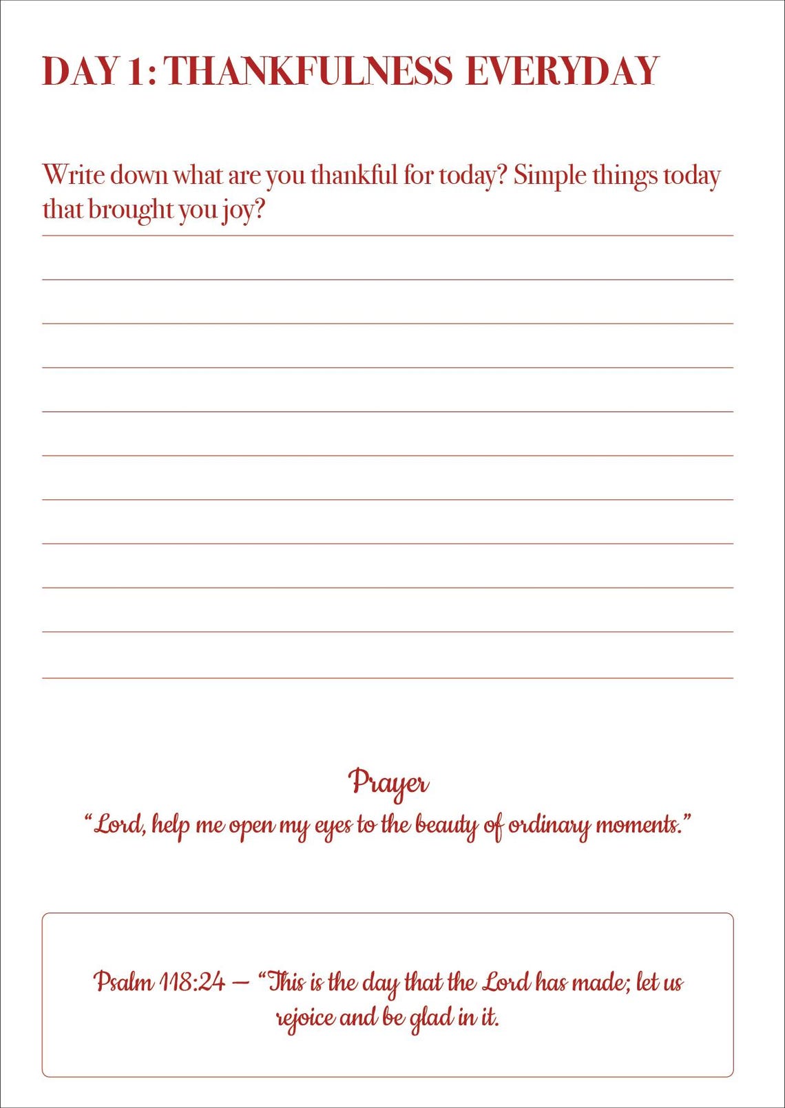 Christian Gratitude Journal | 30-day Thanksgiving Bible Prompts (PDF ...