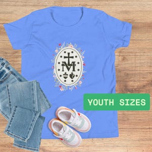 Catholic Youth Short Sleeve T-Shirt Catholic Christmas Gift Catholic Kid Gift
