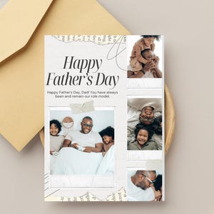 Carte photo personnalisée pour la fête des pères pour papa, cadeau de fête des pères