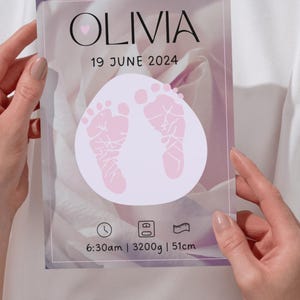 Modèle personnalisé de faire-part de naissance pour faire-part de naissance