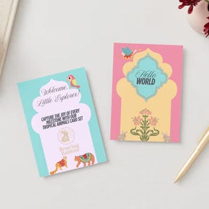 Cartes jalons bébé thème tropical - téléchargement numérique 5 x 7 - cartes jalons mensuelles pour nouveau-né - cadeau de baby shower animal de la jungle