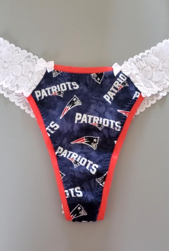 New England Patriots Thong Panties, Handmade Lace Underwear - Etsy
