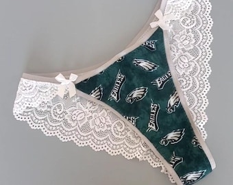 Philadelphia Eagles Lace Panties Handmade Super Comfortable Underwear Football Gift Women's Underwear Eagles Gift Personalized Gift