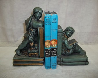 Vintage Asian Boy and Girl Bookends 1964 Universal Statuary Children