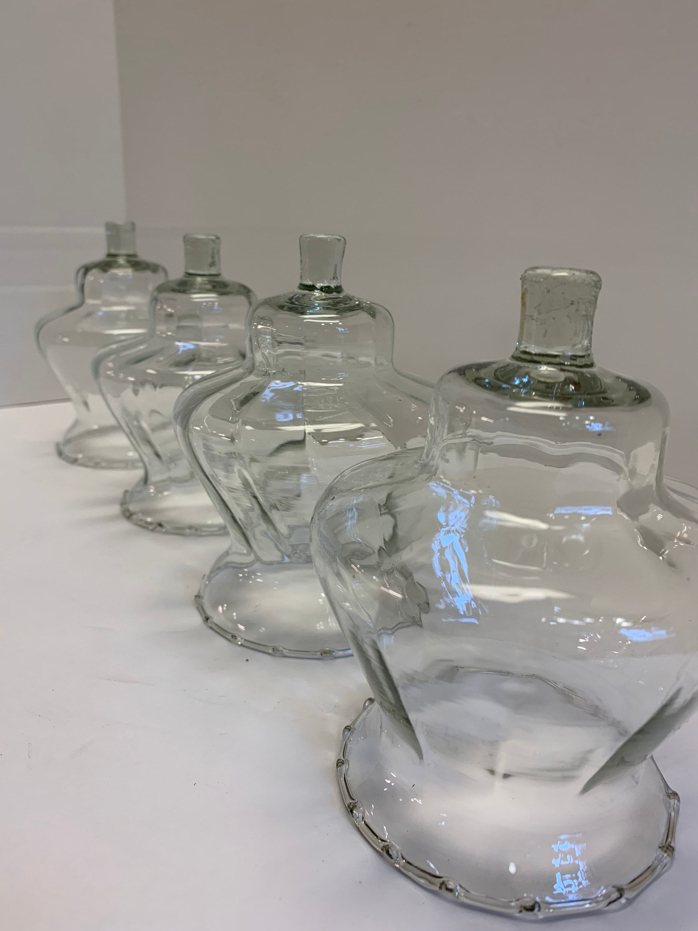 Vintage 4 Large Clear Glass Peg Votives for Candle Holder Home Etsy