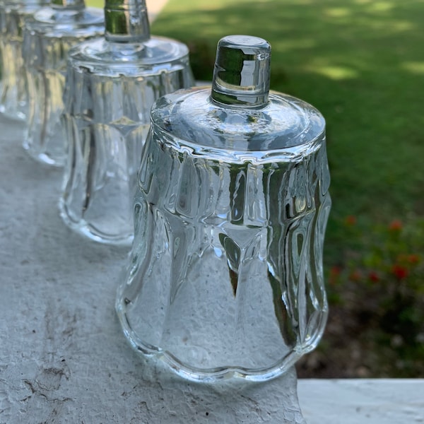 Vintage Clear Glass Votive Cups Etsy