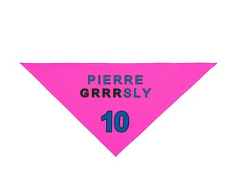 Pierre Grrrsly (Pierre Gasly) Alpine-inspired Funny F1 Pet Bandana Dog Gift for Race Day