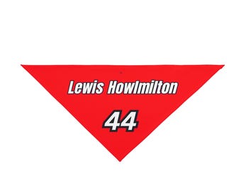 Lewis Howlmilton (Lewis Hamilton) Pet Bandana Ferrari-inspired F1 Funny Dog Gift for Race Day