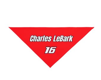 Charles LeBark (Charles LeClerc) Pet Bandana Ferrari-inspired F1 Funny Dog Gift for Race Day