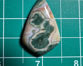 Marovato Ocean Jasper Cabochon Orbicular Madagascar Jasper Collector Cabochon