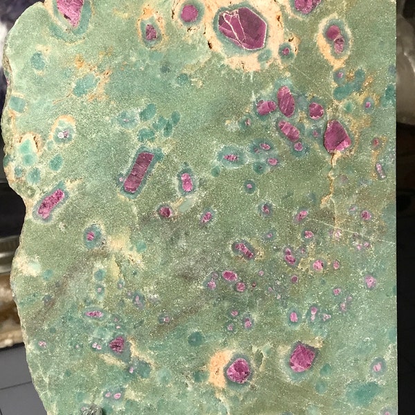 260g Ruby in Fuchsite Slab, Lapidary slab, Ruby Fuchsite Rough