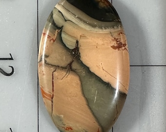 Blue Mountain Jasper Cabochon Oregon Porcelain Picture Jasper Designer Cab
