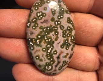 Ocean Jasper Cabochon - Handmade by MagicStones - See Video