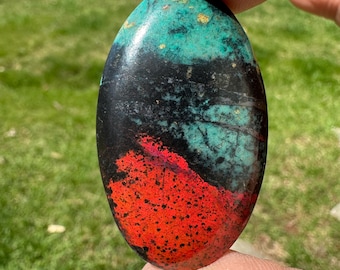 Sonora Sunrise Cabochon 107 ct + Cuprite Chrysocolla + Handmade by MagicStones