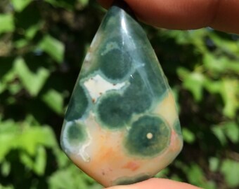 Marovato Ocean Jasper Cabochon Orbicular Madagascar Jasper Collector Cab
