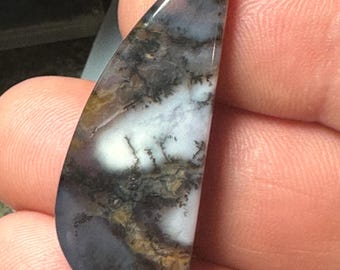 Amethyst Sage Dendritic Agate Cabochon Nevada Landscape Dendrite Cab