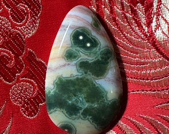 53mm First Vein Marovato Ocean Jasper Cabochon Orbicular Collector Cab Madagascar