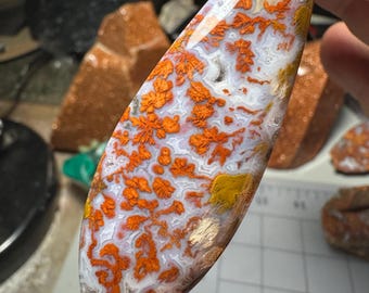 76mm Wingate Pass Plume Agate Cabochon Death Valley Designer Collector Gem