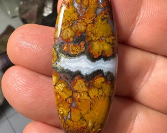 Large Wingate Pass Plume Agate Cabochon 59mm Death Valley Collector Cab