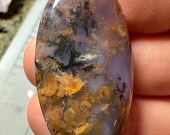 Amethyst Sage Dendritic Agate Cabochon Nevada Scenic Dendrite Designer Cab