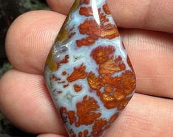 Wingate Pass Plume Agate Cabochon 42mm Death Valley Designer Collector Cabochon