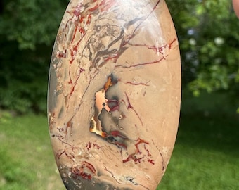 Blue Mountain Jasper Cabochon Oregon Porcelain Picture Jasper Collector Cab