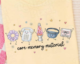 Core Memory PNG, Retro Nostalgic 90s Shirt Design, Funny Vintage Graphic, Cassette Tape Png, Sublimation Design