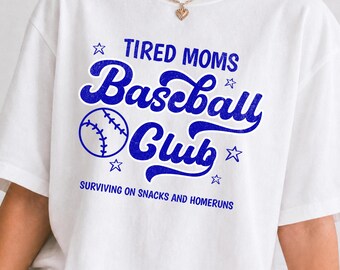 Baseball Moms Club PNG | Trendy Baseball Graphic (Digital Download)