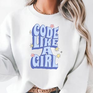 Koduj jak dziewczyna PNG, Kobiety w technologii, Koszulka z prezentem dla nauczyciela informatyki i inżyniera kodowania (do pobrania w wersji cyfrowej)