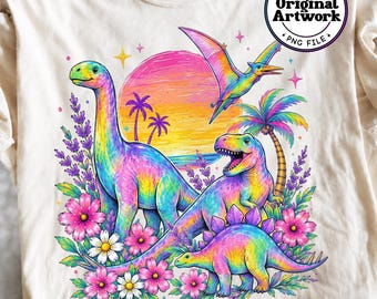 Dinosaur Club PNG Digital Download, Whimsical Dinosaurs Sublimation, Retro Summer PNG Clipart, Peds Nurse Shirt Design
