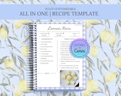 Farmhouse Style Canva Template- Recipe Page for Cookbook Creators, Digital Download