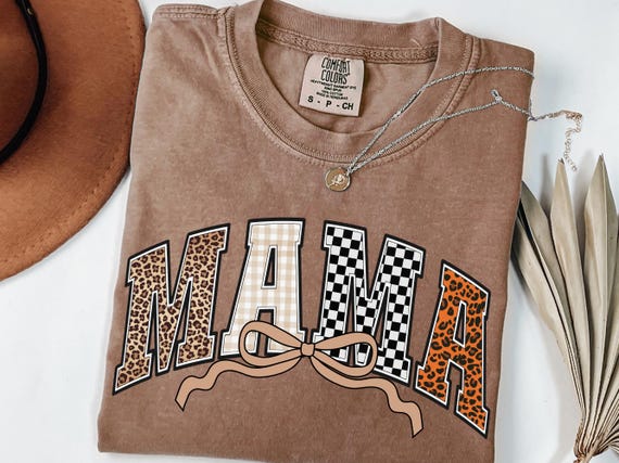 Retro Mama Checkered Fall PNG, Mothers Day Shirt, Fall Shirt PNG, Coquette Sublimation Design, Leopard Print png, Trendy Autumn png