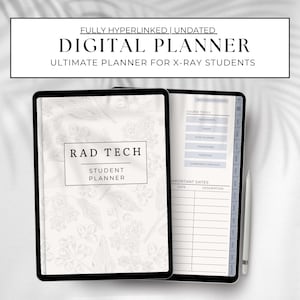 Radiology Student Digital Planner, Hyperlinked Planner, Xray Study Guide and Clinical Log, ARRT Prep, Digital PDF