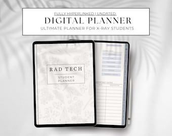 Radiology Student Digital Planner, Hyperlinked Planner, Xray Study Guide and Clinical Log, ARRT Prep, Digital PDF