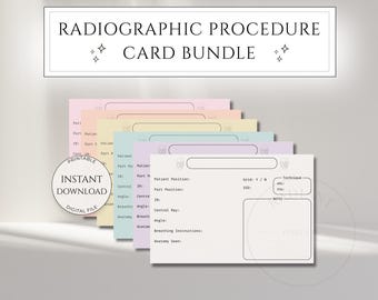 Plaatsingskaarten radiologie, röntgenflitskaarten, ARRT-examenstudietool, Rad Tech-studentengids, afdrukbare sjabloon radiologie, digitale download