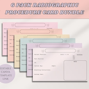 Radiology Positioning Cards, Custom Xray Flashcards, ARRT Exam Study Tool, Rad Tech Student Guide, Digital Radiology, Gift for Rad Tech