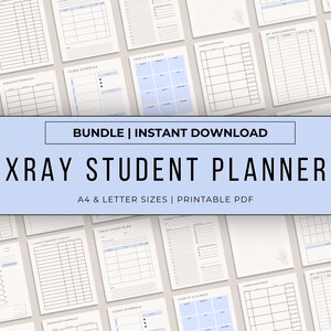 X-ray Student Planner Bundle, Study Tracker, ARRT Prep Worksheets, Daily Planner for Radiology School, Rad Tech Student Printable