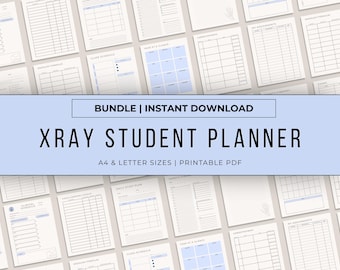 X-ray Student Planner Bundle, Study Tracker, ARRT Prep Worksheets, Daily Planner for Radiology School, Rad Tech Student Printable