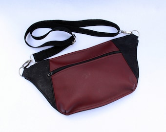 Fanny Pack - Faux Leather and Cork Waist Bag