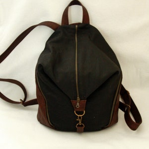 Cork and Waxed Canvas Backpack - Large Denver Backpack