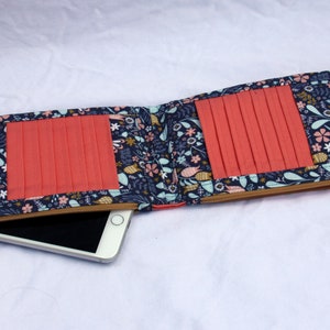 Floral Wallet with Cork Accent Road Trip Wallet in Floral Cotton Print image 5