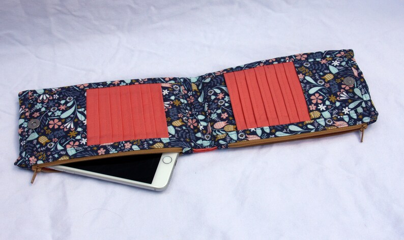 Floral Wallet with Cork Accent Road Trip Wallet in Floral Cotton Print image 5