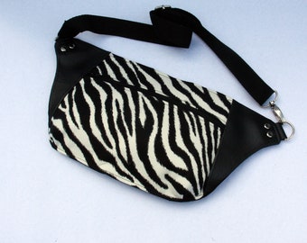 zebra print fanny pack
