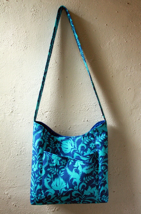 Items similar to Cross Body Tote Bag with Front Pockets Sunday Sling